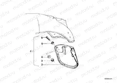 Set mud flaps, rear