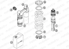 SHOCK ABSORBER DISASSEMBLED