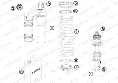 SHOCK ABSORBER DISASSEMBLED