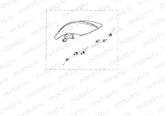 Short, Front Mudguard Kit, Black