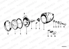 Single components for headlight