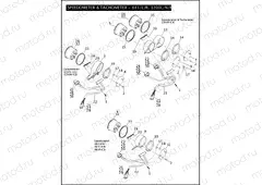 SPEEDOMETER & TACHOMETER - 883/L/R, 1200L/N/R