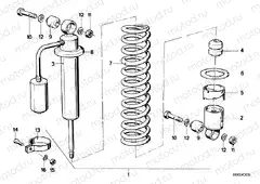 Spring strut rear hydraulic
