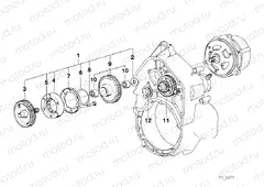 Starter 1-way clutch/reduct gear shaft