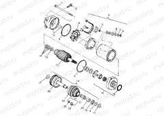 STARTING MOTOR SL 700 B974071 | STARTING MOTOR SL 700 B974071, Intl. SL 700 I974071, SL 700 Deluxe B974072 (4940874087C013)