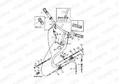 Steering handle. Cable