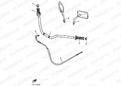 Steering handle. Cable