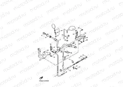 Steering handle, steel cable