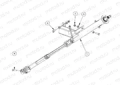 STEERING | STEERING, COLUMN, SPLINED - e2/e4/e6/eS/eL/eLXD (49GEMSTEER11COLUMNSPLINED)