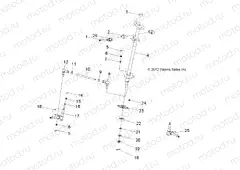 STEERING | STEERING, STEERING POST and TIE ROD ASM. - A13FA09AA (49ATVSTEERING13OUT90)