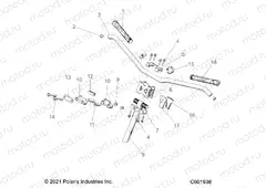 STEERING | STEERING, UPPER and HANDLEBAR ASM. - S22TDL8RS/8RE ALL OPTIONS (C601938)