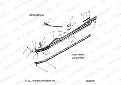 SUSPENSION | SUSPENSION, RAIL BEAM ASM., LH/RH, 3 TRACK OPTION - S22TFM9BS (C602081)