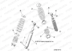 SUSPENSION | SUSPENSION, REAR SHOCK MOUNTING - Z20CHA57A2/E57AM (C700187-3)