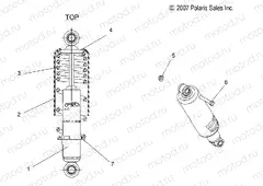 SUSPENSION | SUSPENSION, SHOCK, FRONT TRACK (7043048) - S20CFE5BSL (49SNOWSHOCKFRONT7043048)