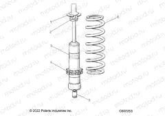 SUSPENSION | SUSPENSION, SHOCK, FRONT TRACK - J23DRBXXXA ONLY (C602253)