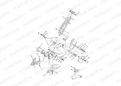 SWING ARM WELD. / REAR SHOCK ASSEMBLY 250 2X4 / W927527 (4922862286021A) | SWING ARM WELD. / REAR SHOCK ASSEMBLY 250 2X4 / W927527 (4922862286021A)