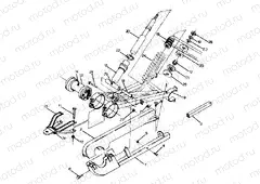 SWING ARM WELDMENT(REAR) 6X6 (4919811981029A) | SWING ARM WELDMENT(REAR) 6X6 (4919811981029A)