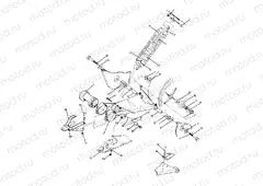 SWING ARM WLD./REAR SHOCK ASM. 350 4X4 - Update (4919831983025A) | SWING ARM WLD./REAR SHOCK ASM. 350 4X4 - Update (4919831983025A)