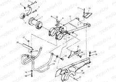 SWING ARM/GUARD MOUNTING 6x6 400L - U.S. W958740 | SWING ARM/GUARD MOUNTING 6x6 400L - U.S. W958740, SWEDISH S958740 and NOR (4930273027C008)