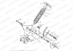 SWING ARM/SHOCK MOUNTING 6x6 400L | SWING ARM/SHOCK MOUNTING 6x6 400L, SWEDISH S948740 and NORWEGIAN N948740 (4926812681029A)