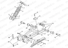 SWING ARM/SHOCK MOUNTING Scrambler 400 W98BC38C (4947254725C007) | SWING ARM/SHOCK MOUNTING Scrambler 400 W98BC38C (4947254725C007)