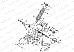 SWING ARM/SHOCK MOUNTING Trail Blazer W98BA25C (4945464546B009) | SWING ARM/SHOCK MOUNTING Trail Blazer W98BA25C (4945464546B009)