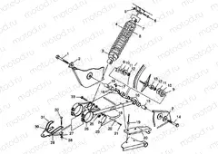 SWING ARM/SHOCK MOUNTING XPLORER 400L W98CC38C (4945414541C001) | SWING ARM/SHOCK MOUNTING XPLORER 400L W98CC38C (4945414541C001)