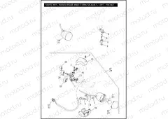 SWITCHES, HANDLEBAR AND TURN SIGNALS, LEFT, FRONT