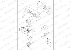 SWITCHES, HANDLEBAR AND TURN SIGNALS, RIGHT, FRONT (1 OF 2)