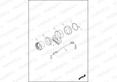 TACHOMETER & BRACKET - FLHP