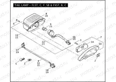 TAIL LAMP - FLST, C, F, SB & FXST, B, C