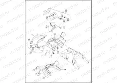 TAIL LAMP, REAR TURN SIGNALS & LICENSE PLATE BRACKET