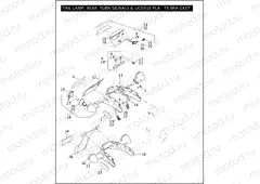 TAIL LAMP, REAR TURN SIGNALS & LICENSE PLATE BRACKET