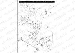 TAIL LAMP, REAR TURN SIGNALS & LICENSE PLATE BRACKET