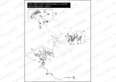 TAIL LAMP, REAR TURN SIGNALS, & LICENSE PLATE BRACKET - VRSCF