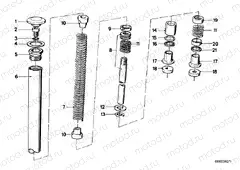 Telescope fork tube/absorber/spring