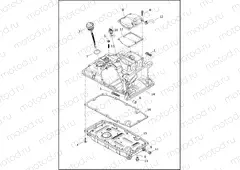TRANSMISSION HOUSING, COVER AND OIL PAN