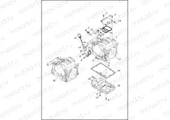 TRANSMISSION HOUSING, TOP COVER AND OIL PAN