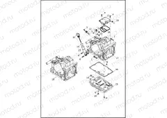 TRANSMISSION HOUSING, TOP COVER AND OIL PAN