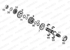 TRANSMISSION I - MAIN SHAFT