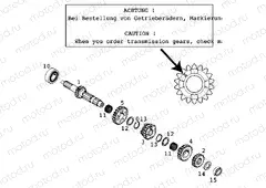TRANSMISSION I - MAIN SHAFT