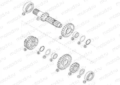TRANSMISSION I - MAIN SHAFT