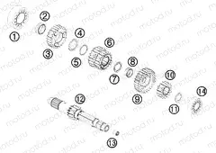 TRANSMISSION I - MAIN SHAFT