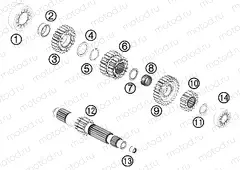 TRANSMISSION I - MAIN SHAFT