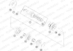 TRANSMISSION I - MAIN SHAFT|Engine|33