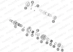 TRANSMISSION I - MAIN SHAFT|Engine|33