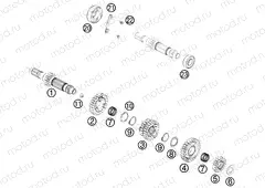 TRANSMISSION I - MAIN SHAFT|Engine|33