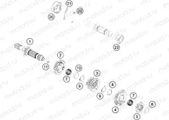 TRANSMISSION I - MAIN SHAFT|Engine|33
