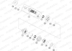 TRANSMISSION I - MAIN SHAFT|Engine|33
