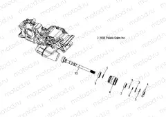 TRANSMISSION | TRANSMISSION, OUTPUT SHAFT, FRONT - A07TH50EA (4999204069920406D08)